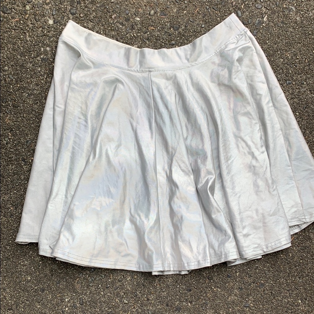 Shimmering Silver Skirt